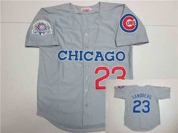 Sandberg Chicago Cubs grey jersey