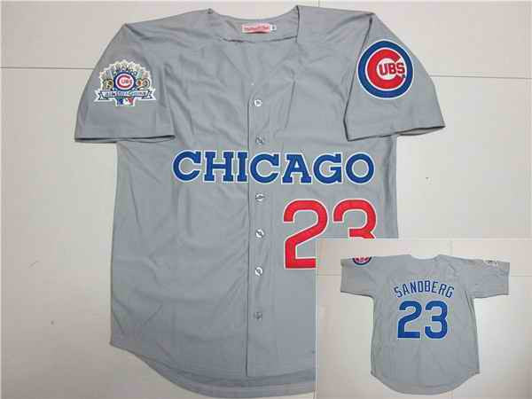 Sandberg Chicago Cubs grey jersey