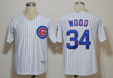 Wood White Chicago Cubs blue jersey