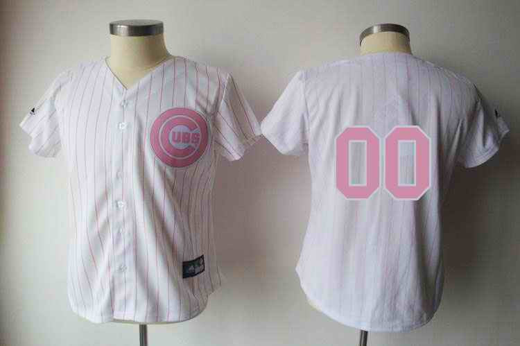 Blank White Chicago Cubs pink jersey