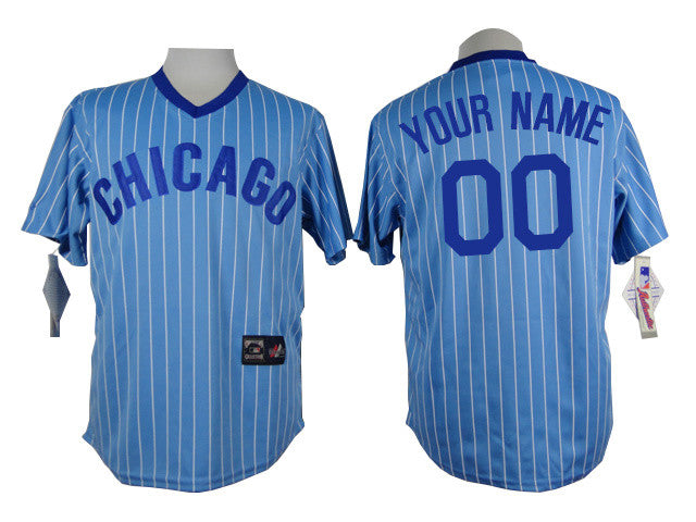 Chicago Cubs blue Throwback jersey