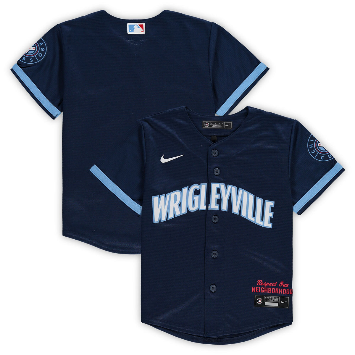 Preschool Chicago Cubs navy City Connect jersey