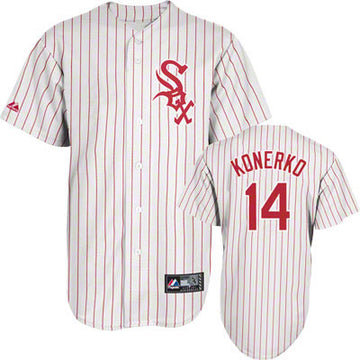 Konerko Chicago White Sox white jersey