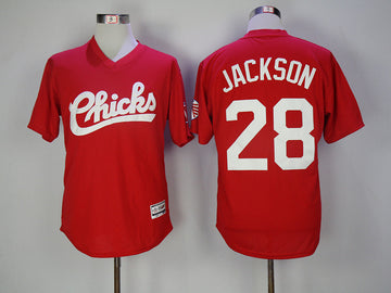Chicks Chicks 28 Bo Jackson red jersey