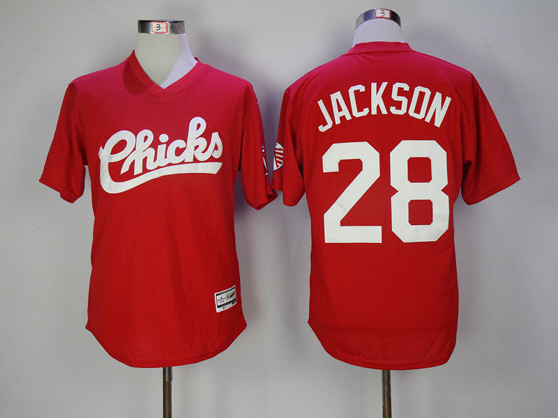 Chicks Chicks 28 Bo Jackson red jersey
