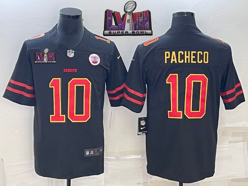 Isiah Pacheco Kansas City Chiefs black Vapor jersey