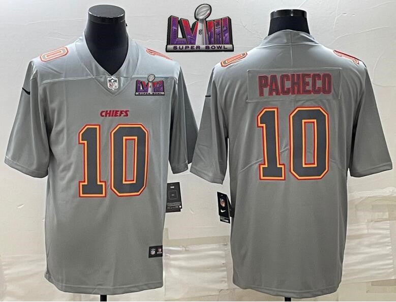 Isiah Pacheco Kansas City Chiefs gray Vapor jersey