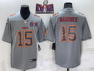 Patrick Mahomes Kansas City Chiefs gray Vapor jersey