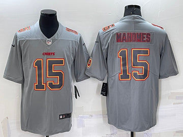 Patrick Mahomes Kansas City Chiefs gray Vapor jersey