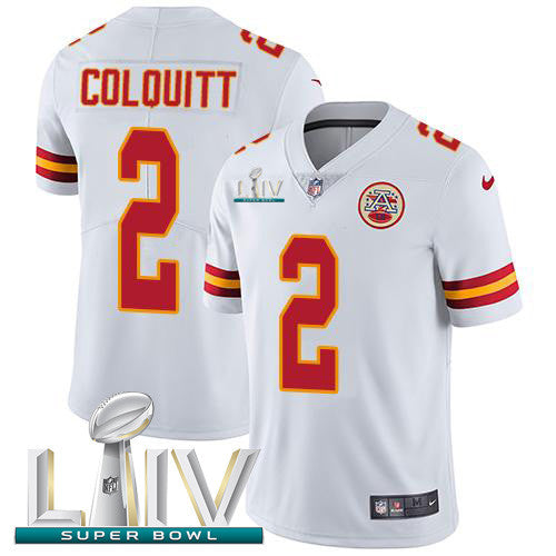 Dustin Colquitt Kansas City Chiefs white Vapor jersey