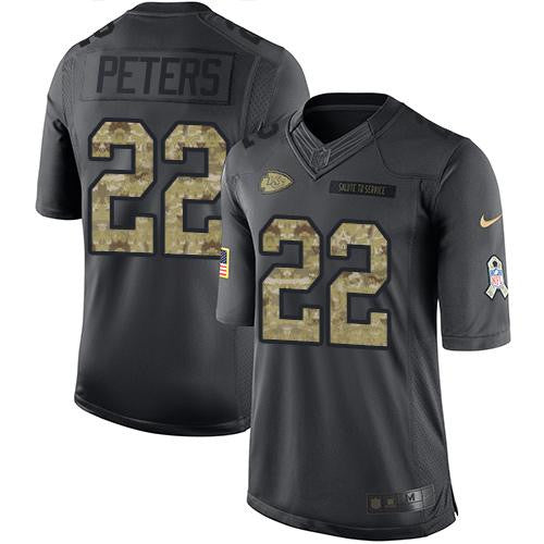 Marcus Peters Kansas City Chiefs black Salute To Service jersey