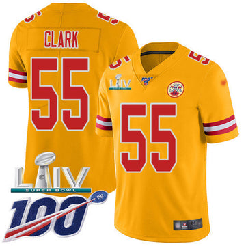 Frank Clark Kansas City Chiefs gold Inverted Legend jersey