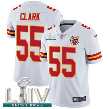 Frank Clark Kansas City Chiefs white Vapor jersey