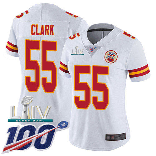 Frank Clark Kansas City Chiefs white Vapor jersey