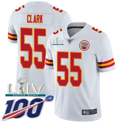 Frank Clark Kansas City Chiefs white Vapor jersey