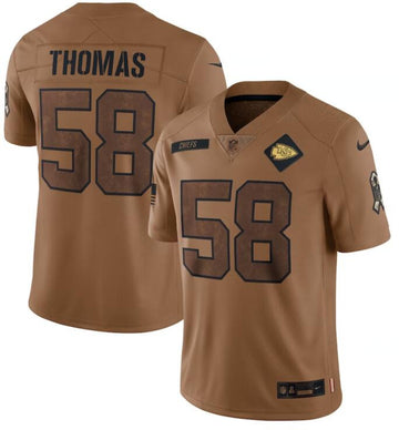 Derrick Thomas Kansas City Chiefs brown Salute To Service jersey