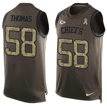 Derrick Thomas Kansas City Chiefs green Salute To Service jersey
