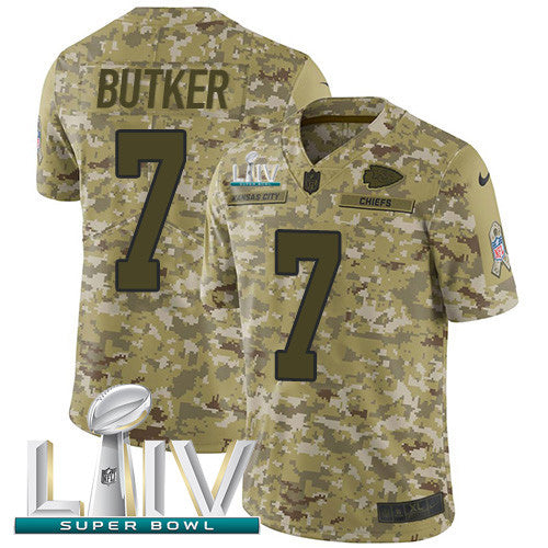 Harrison Butker Kansas City Chiefs camo Salute To Service jersey