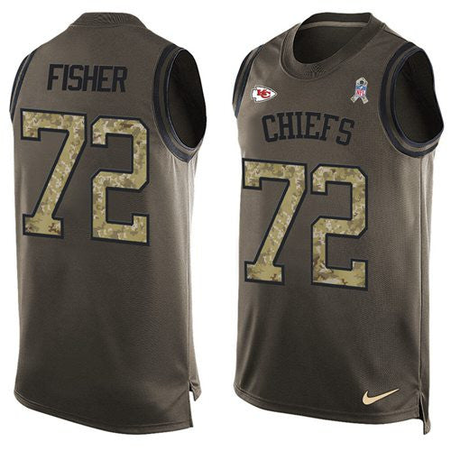 Eric Fisher Kansas City Chiefs green Salute To Service jersey