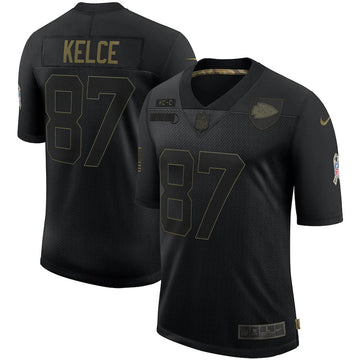 Travis Kelce Kansas City Chiefs black Salute To Service jersey