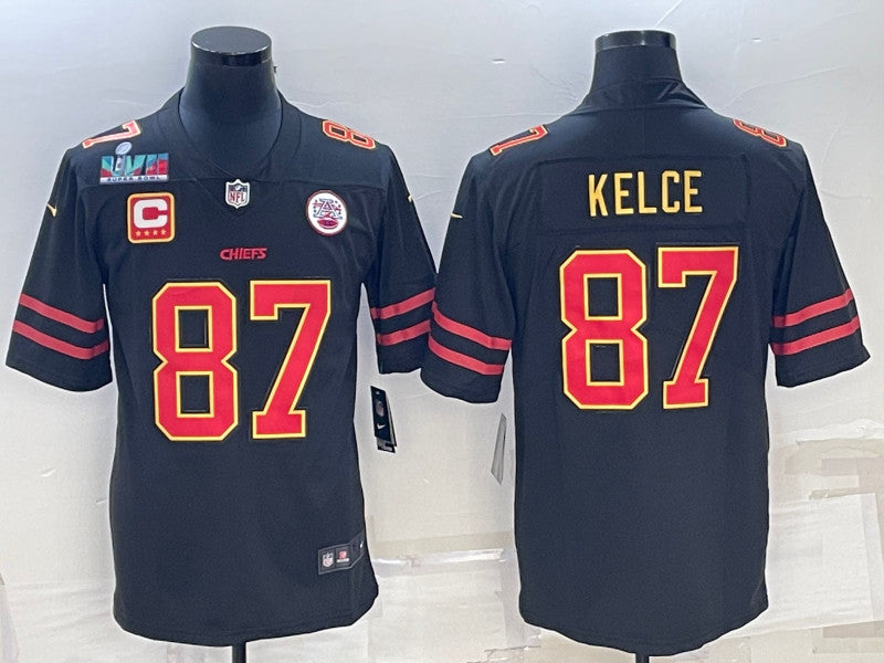 Travis Kelce Kansas City Chiefs black Vapor jersey