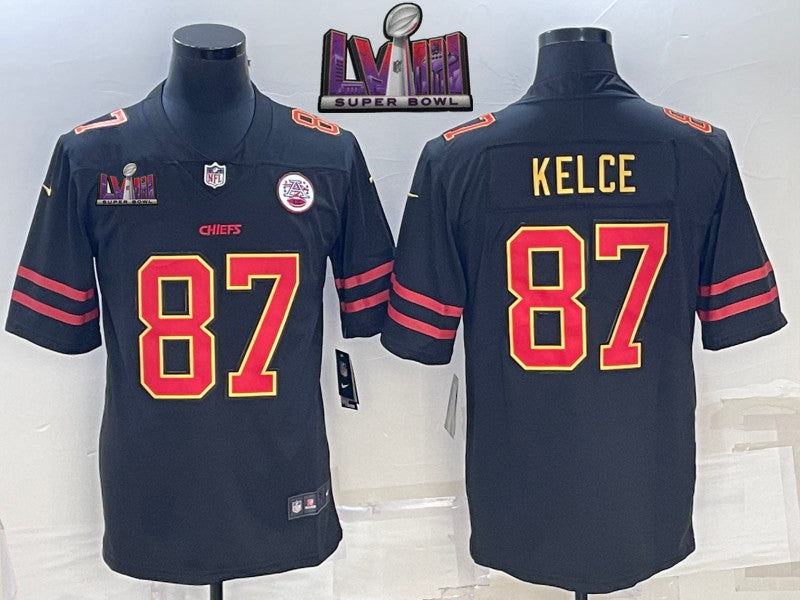 Travis Kelce Kansas City Chiefs black Vapor jersey