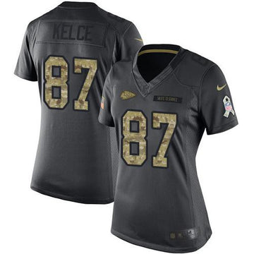 Travis Kelce Kansas City Chiefs black Salute To Service jersey