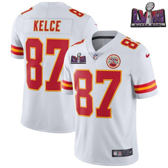Travis Kelce Kansas City Chiefs white Vapor jersey