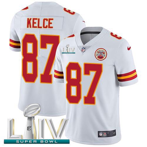 Travis Kelce Kansas City Chiefs white Vapor jersey