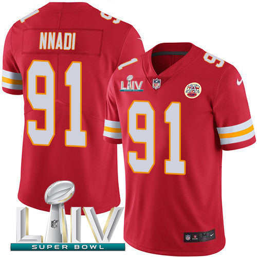 Derrick Nnadi Kansas City Chiefs red Vapor jersey