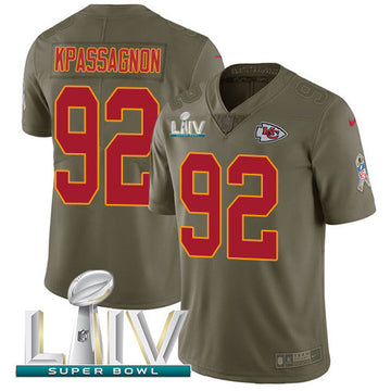 Tanoh Kpassagnon Kansas City Chiefs olive Salute To Service jersey