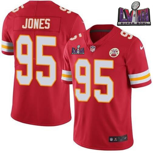 Chris Jones Kansas City Chiefs red Vapor jersey