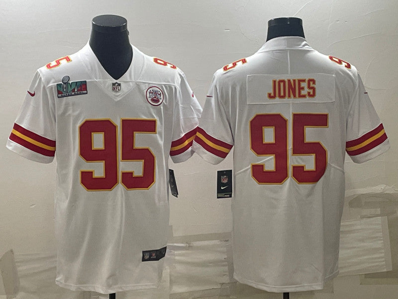 Chris Jones Kansas City Chiefs white Vapor jersey