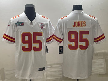Chris Jones Kansas City Chiefs white Vapor jersey