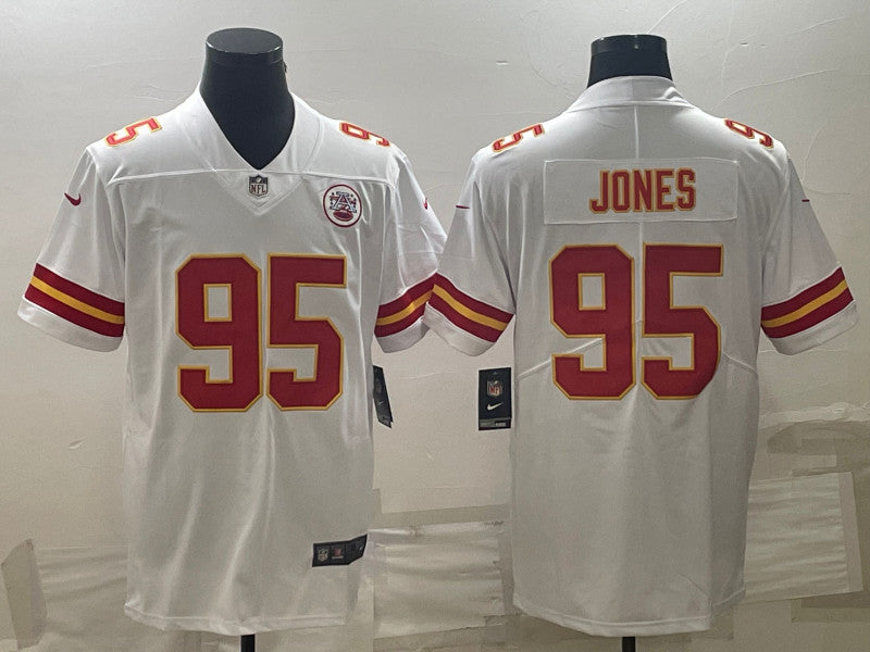 Chris Jones Kansas City Chiefs white Vapor jersey