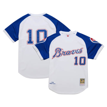Chipper Jones Atlanta Braves white Throwback jersey