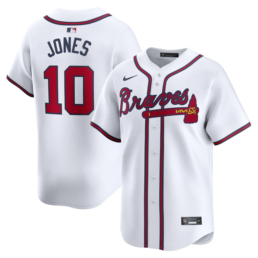 Chipper Jones Atlanta Braves white Limited jersey