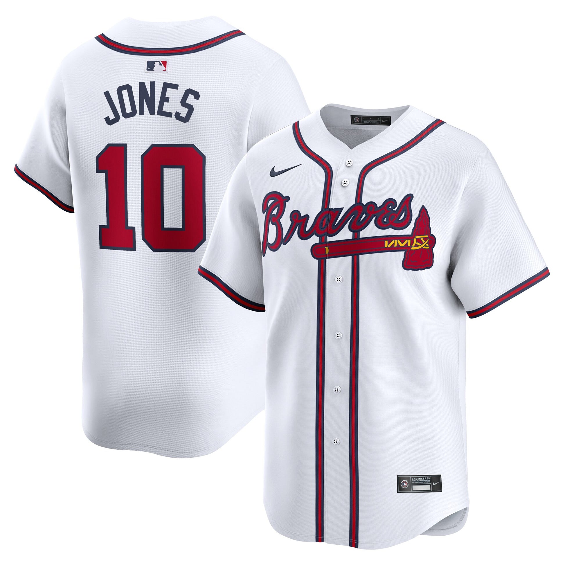 Chipper Jones Atlanta Braves white Limited jersey
