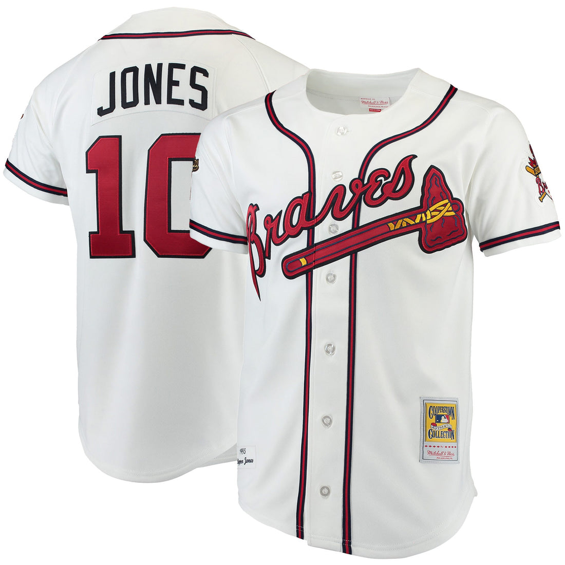 Chipper Jones Atlanta Braves white jersey