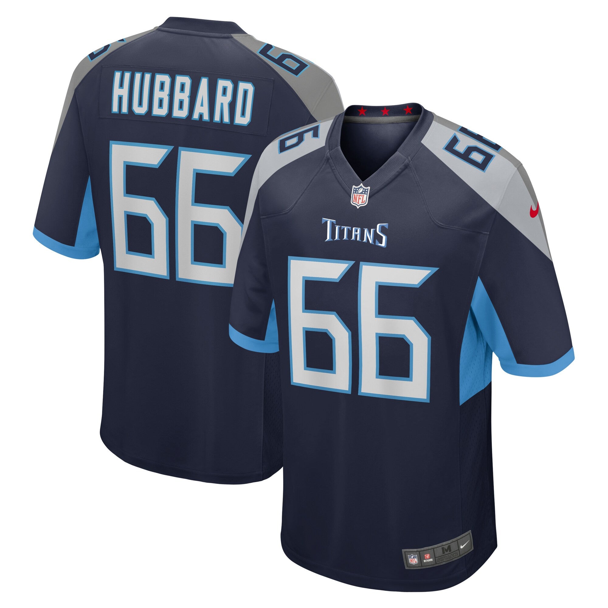 Chris Hubbard Tennessee Titans navy jersey