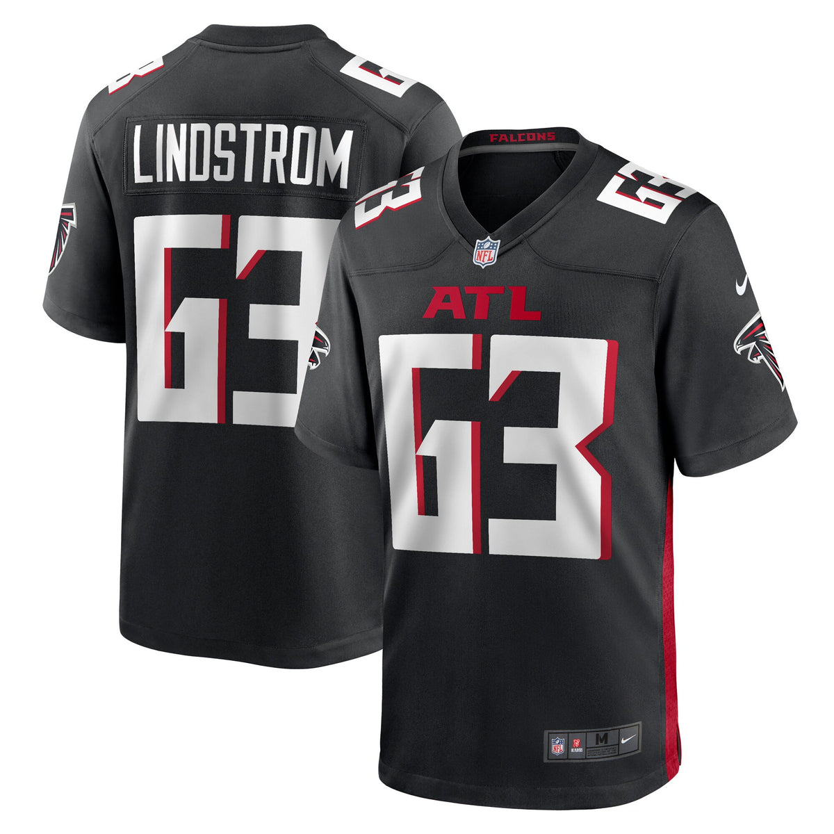 Chris Lindstrom Atlanta Falcons black jersey