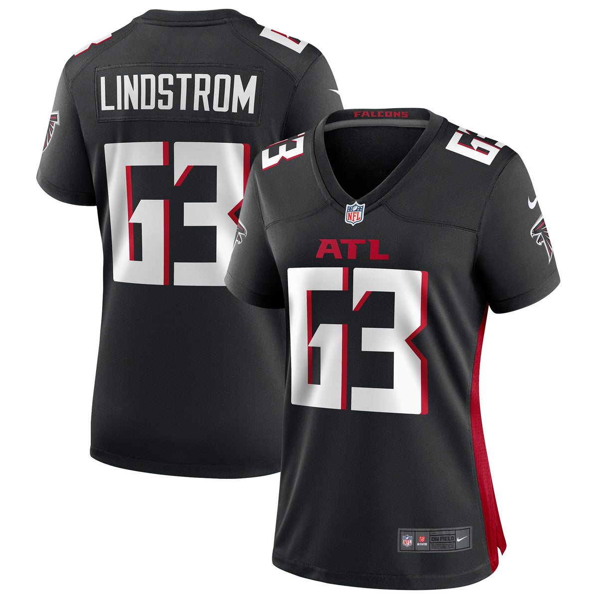 Chris Lindstrom Atlanta Falcons black jersey