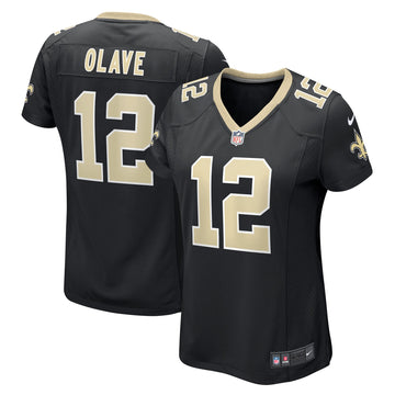 Chris Olave New Orleans Saints black Game jersey