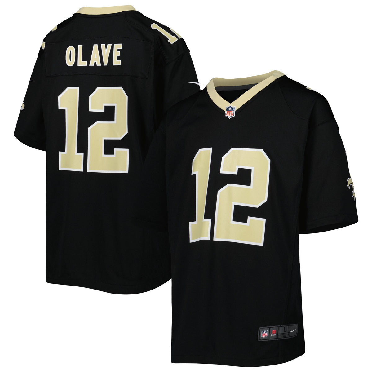 Chris Olave New Orleans Saints black jersey