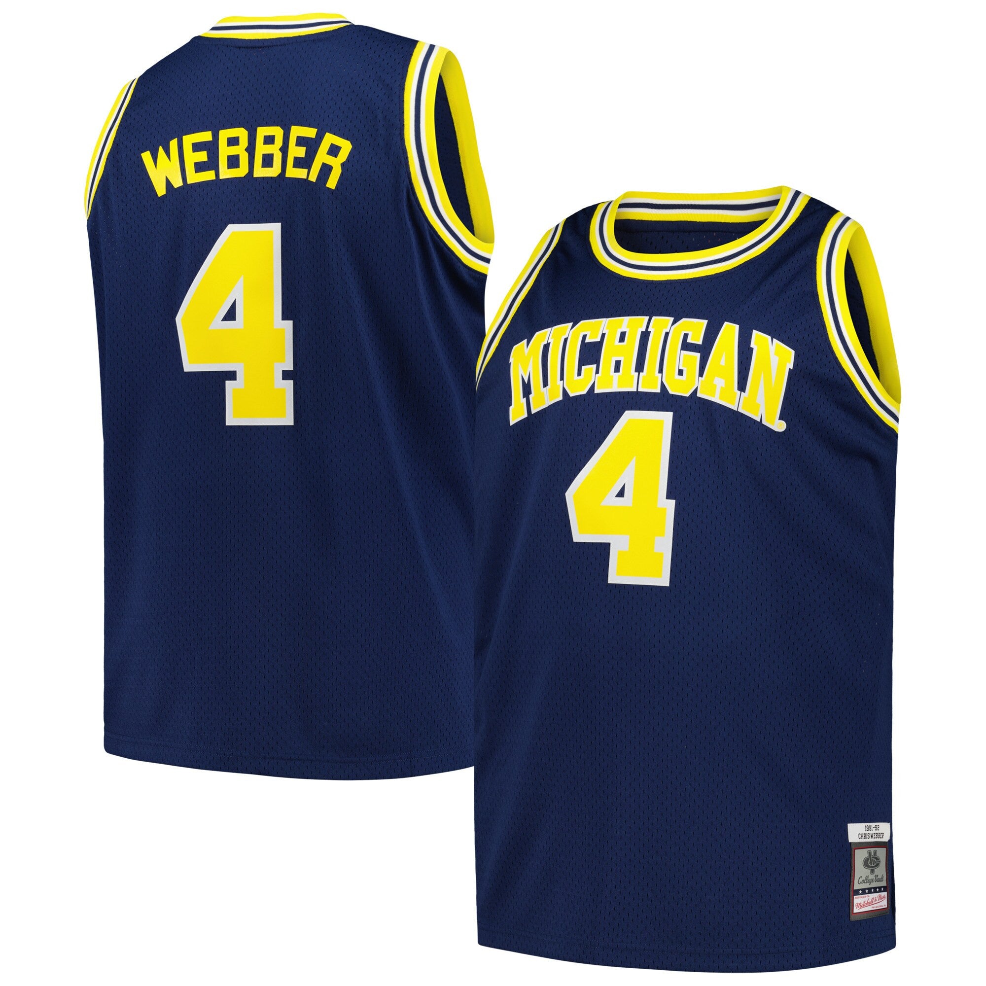 Chris Webber Michigan Wolverines navy jersey