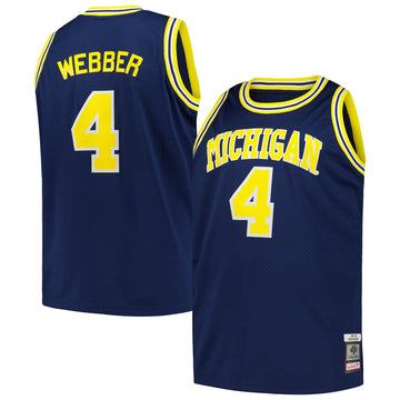 Chris Webber Michigan Wolverines navy jersey