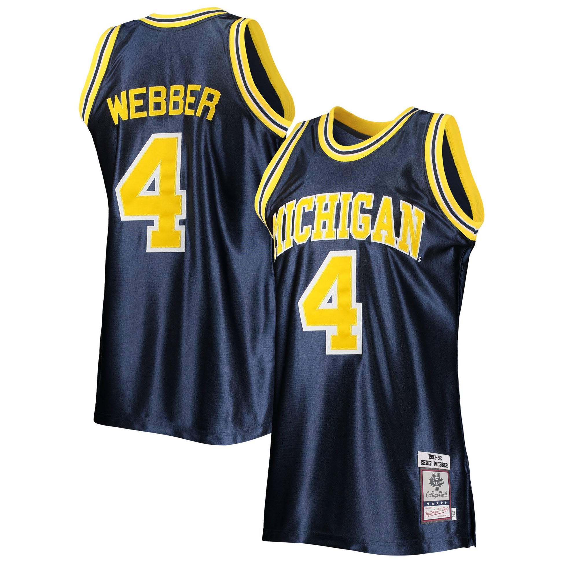 Chris Webber Michigan Wolverines navy Throwback jersey