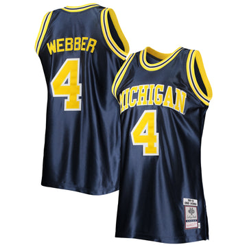 Chris Webber Michigan Wolverines navy Throwback jersey