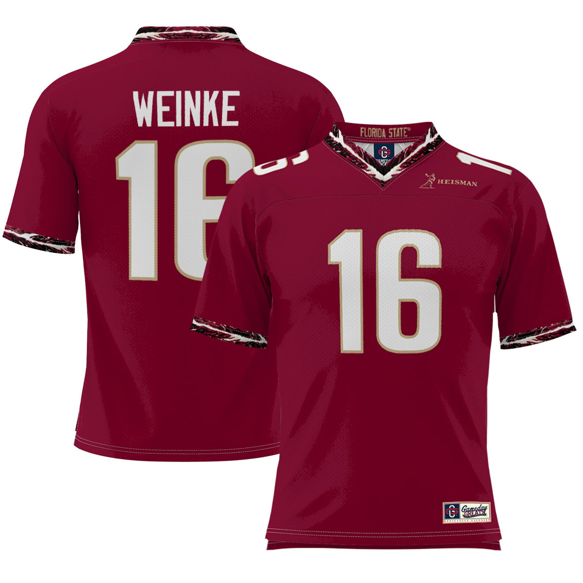 Chris Weinke Heisman Garnet Florida State Seminoles jersey