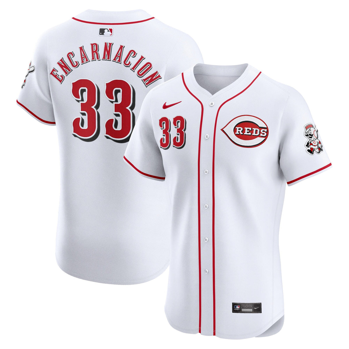 Christian Encarnacion-strand Cincinnati Reds white Elite jersey